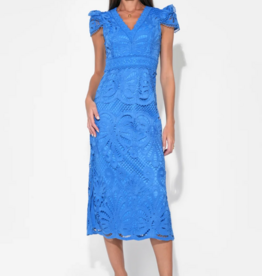 Adelyn Rae Daisy Cap Sleeve Scallop Lace Midi