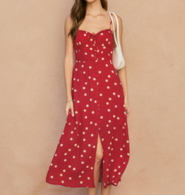 Dress Forum Chiara Sweetheart Polkadot Midi Dress