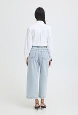 B.Young Kielo High Waisted Embroidered Cropped Denim