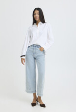B.Young Kielo High Waisted Embroidered Cropped Denim