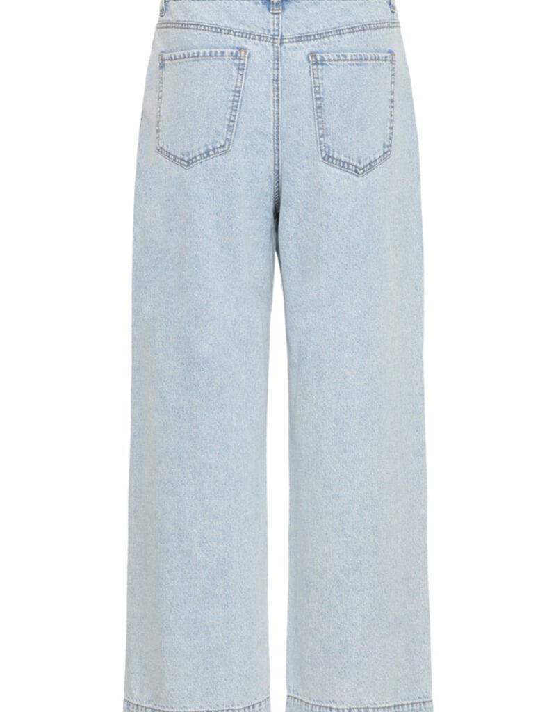 B.Young Kielo High Waisted Embroidered Cropped Denim