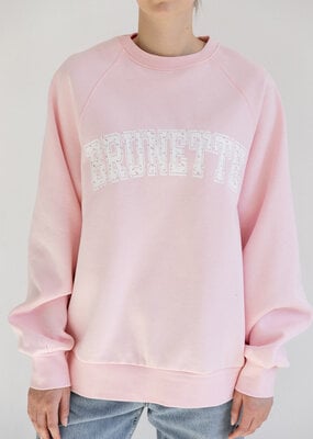 Brunette the Label Floral Varsity Hair Colour Crews - Brunette