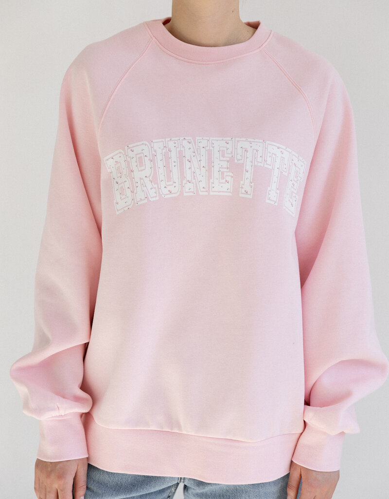 Brunette the Label Floral Varsity Hair Colour Crews - Brunette