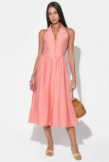 Adelyn Rae Mia Halter Midi Dress in Dusty Orange
