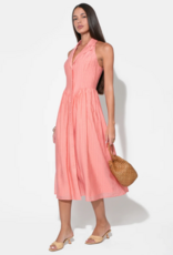 Adelyn Rae Mia Halter Midi Dress in Dusty Orange