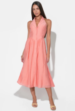 Adelyn Rae Mia Halter Midi Dress in Dusty Orange