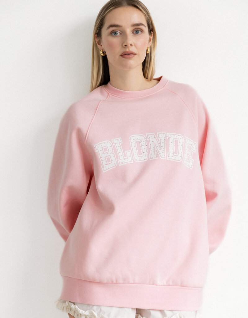 Brunette the Label Floral Varsity Hair Colour Crews - Blonde