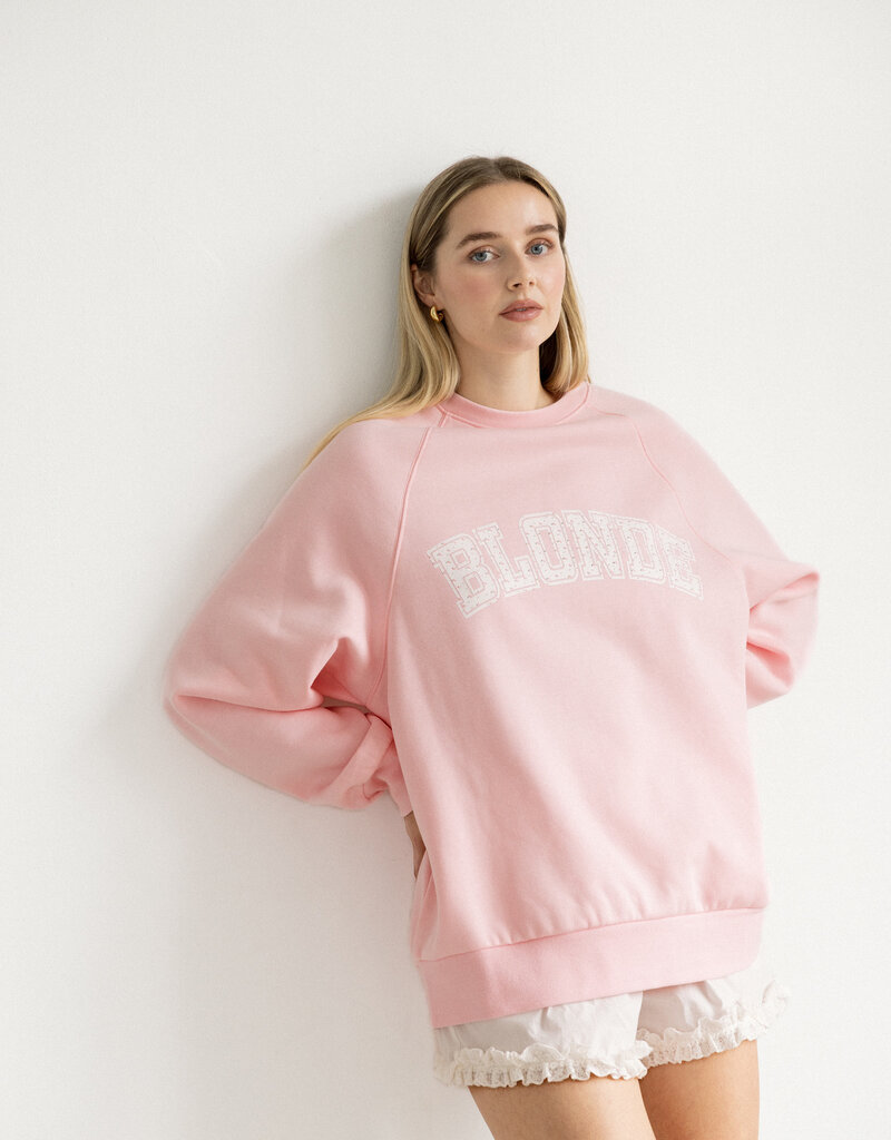 Brunette the Label Floral Varsity Hair Colour Crews - Blonde