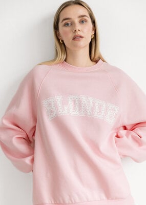 Brunette the Label Floral Varsity Hair Colour Crews - Blonde