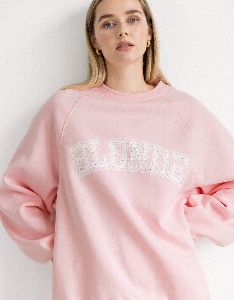 Brunette the Label Floral Varsity Hair Colour Crews - Blonde