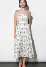 Greylin Sara Gathered Sides Sleeveless Midi Dress