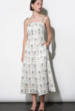 Greylin Sara Gathered Sides Sleeveless Midi Dress