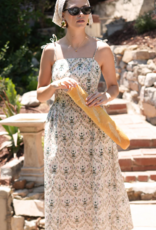 Greylin Sara Gathered Sides Sleeveless Midi Dress