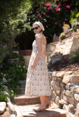 Greylin Sara Gathered Sides Sleeveless Midi Dress