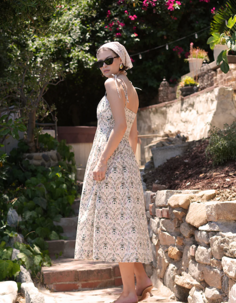 Greylin Sara Gathered Sides Sleeveless Midi Dress