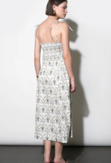 Greylin Sara Gathered Sides Sleeveless Midi Dress