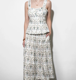 Greylin Aaliyah Smocked Waist Midi Skirt