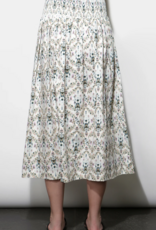 Greylin Aaliyah Smocked Waist Midi Skirt