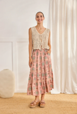 NKN Barcelona Beat Tie Knit Top in Camel