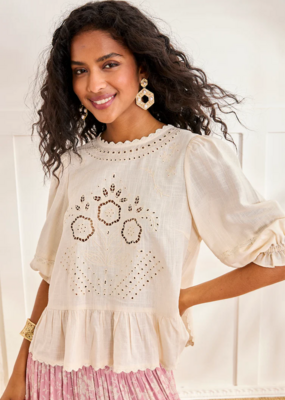 NKN Barcelona Jacin Blouse with Openwork Embroidery