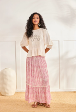 NKN Barcelona Jacin Blouse with Openwork Embroidery in Cream