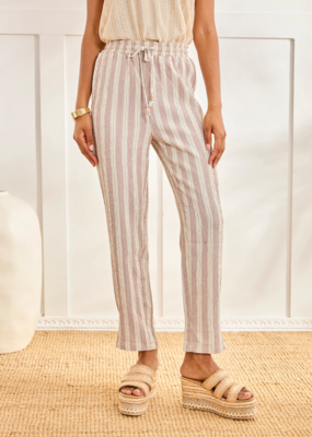 NKN Barcelona Tristan Printed Pants in Rose Stripe
