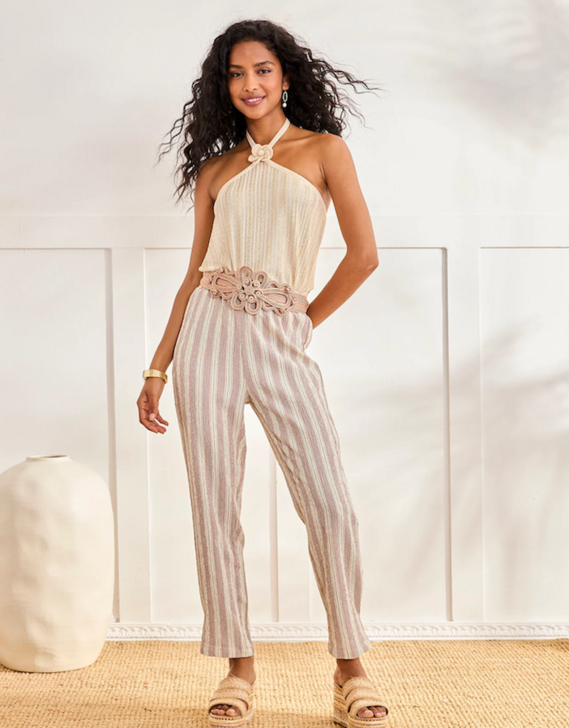 NKN Barcelona Tristan Printed Pants in Rose Stripe