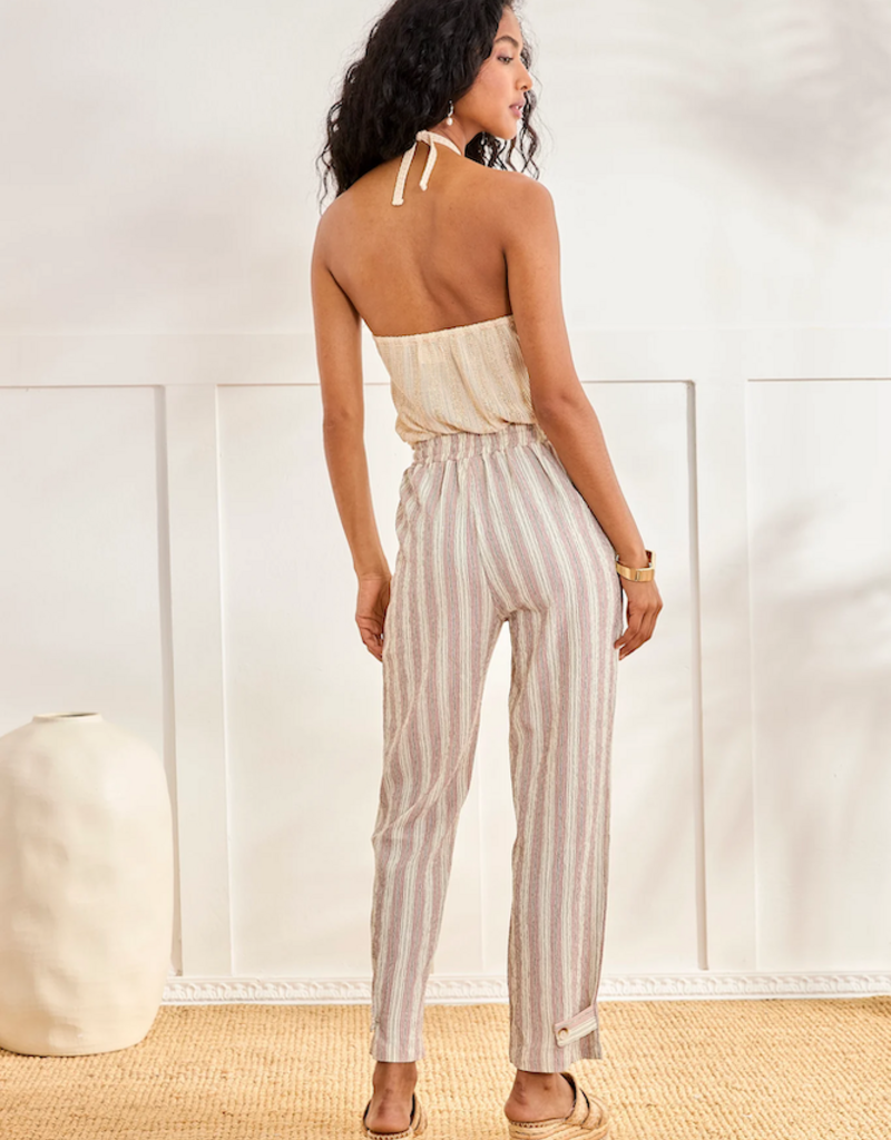 NKN Barcelona Tristan Printed Pants in Rose Stripe