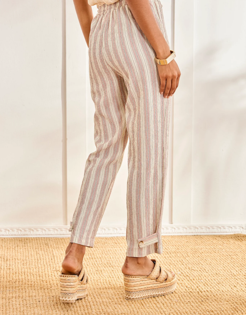 NKN Barcelona Tristan Printed Pants in Rose Stripe