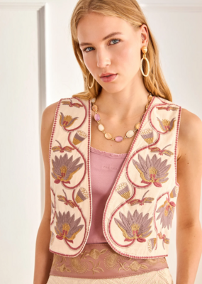 NKN Barcelona Toko Floral Embroidered Vest