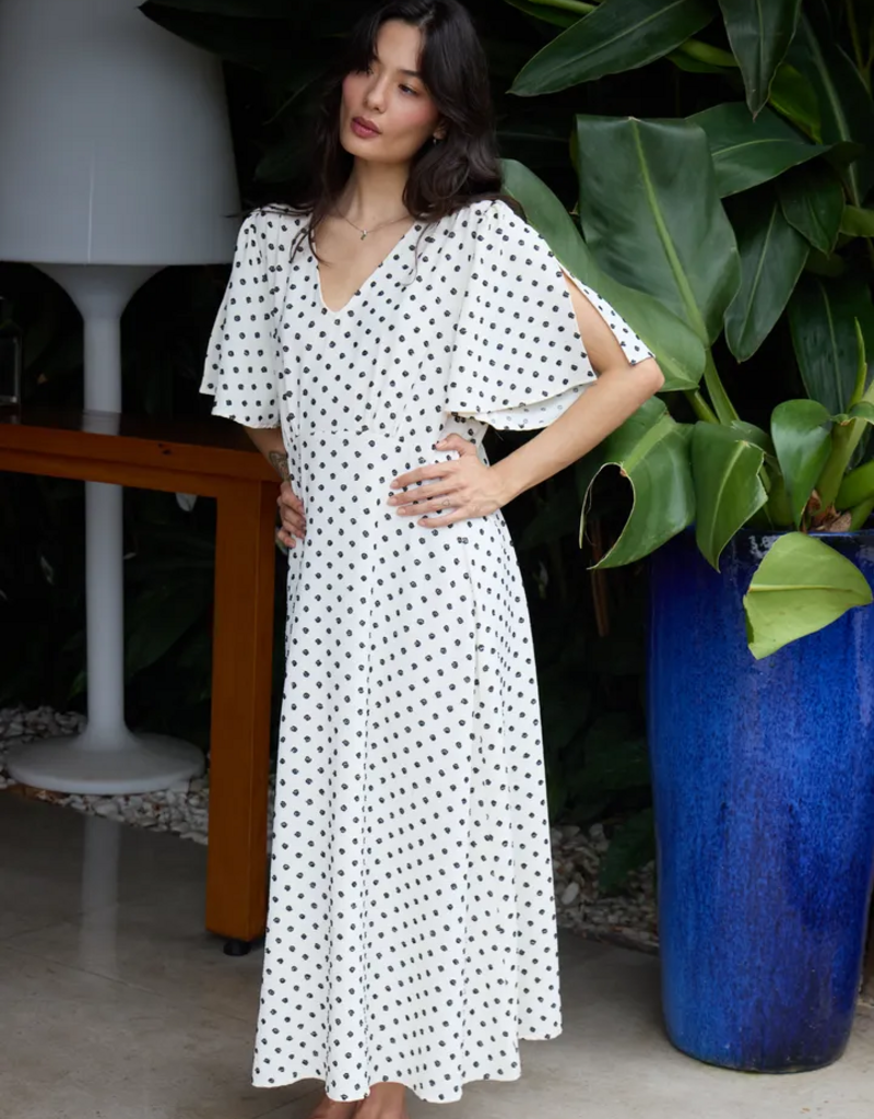 ICHI Zabby A-Line Dot Dress