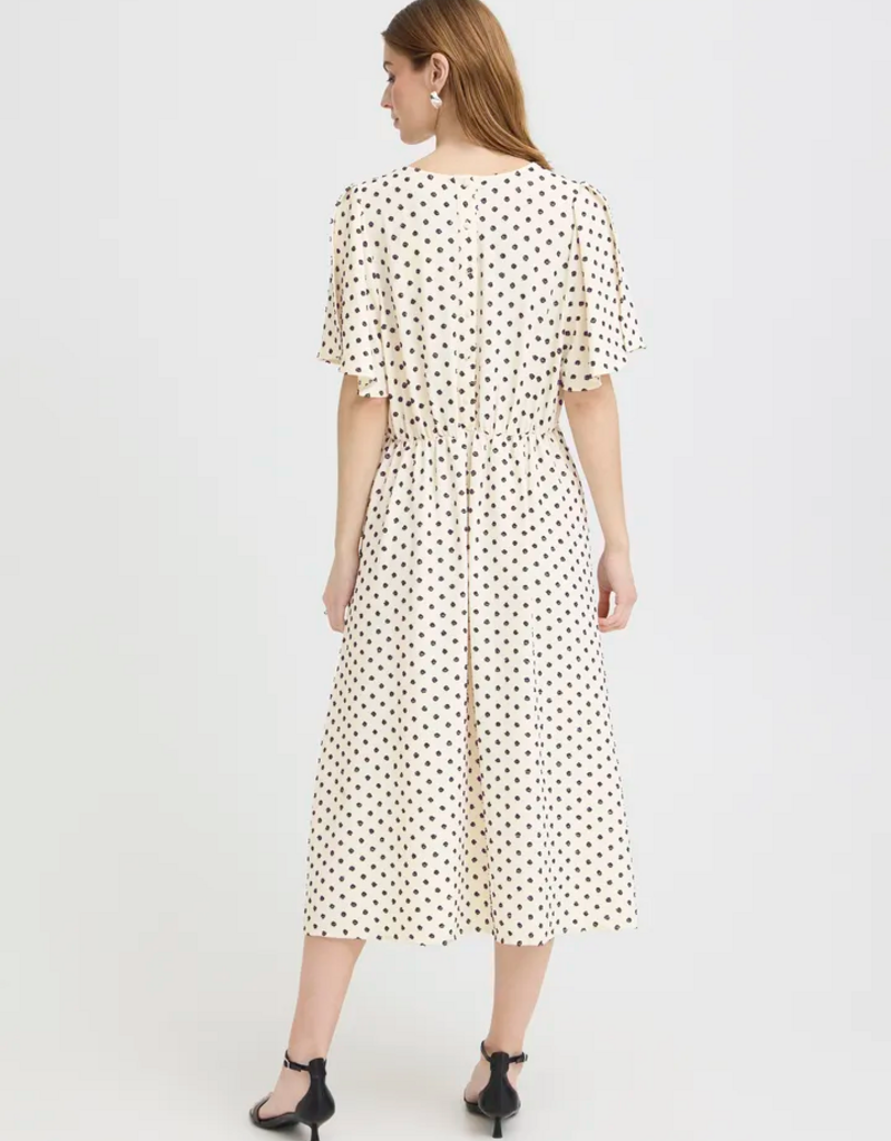 ICHI Zabby A-Line Dot Dress