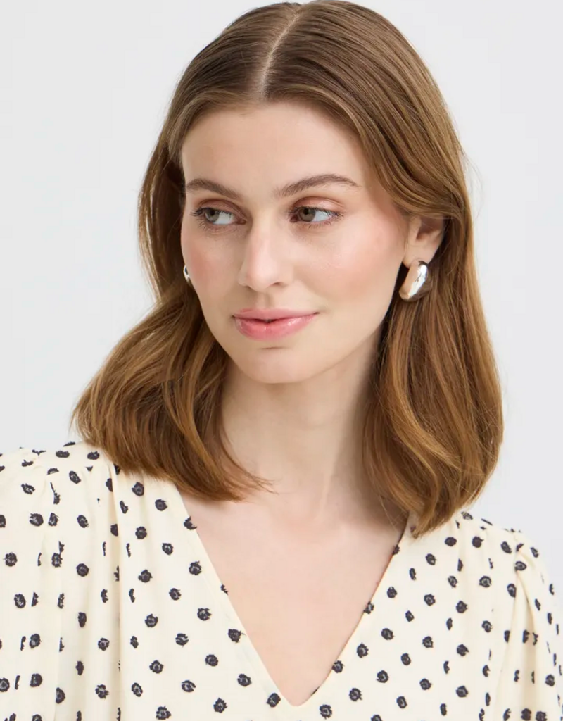 ICHI Zabby A-Line Dot Dress