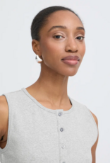 ICHI Palma Cotton Blend Top in Alloy Melange (FINAL SALE)