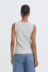 ICHI Palma Cotton Blend Top in Alloy Melange (FINAL SALE)