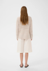 InWear Nita Cotton Blend V-Neck Knitted Pullover in Ecru