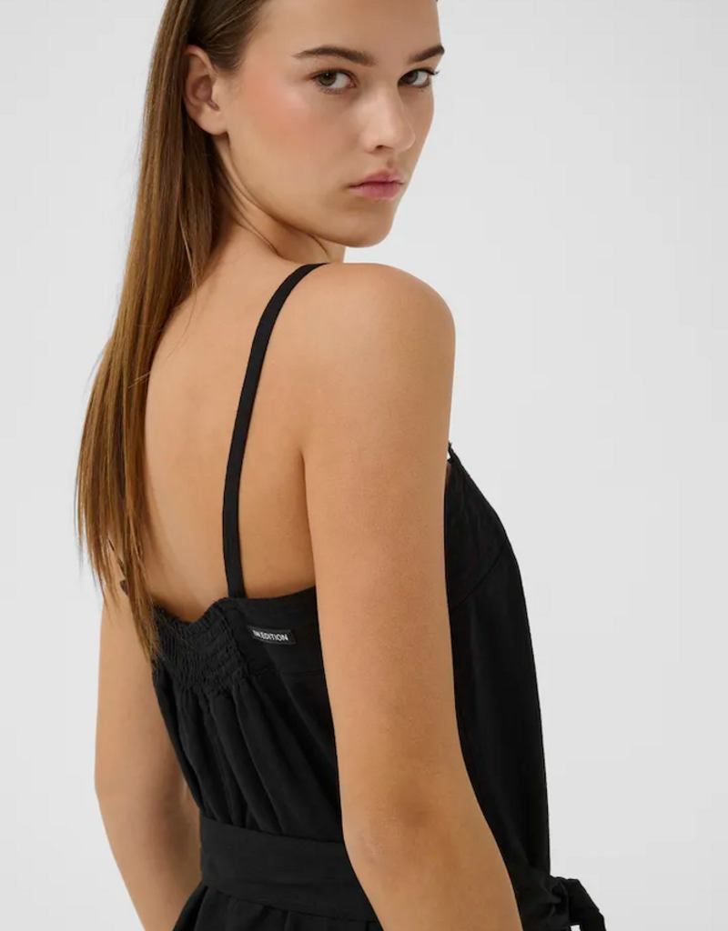 InWear Edith Linen Blend Jumpsuit in Black