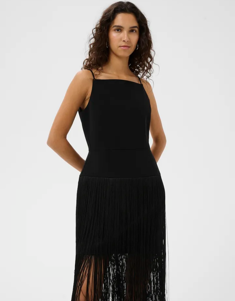 InWear Charleene Fest Fringe Dress in Black