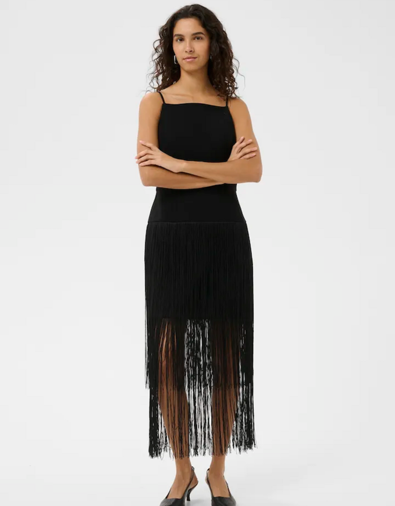 InWear Charleene Fest Fringe Dress in Black