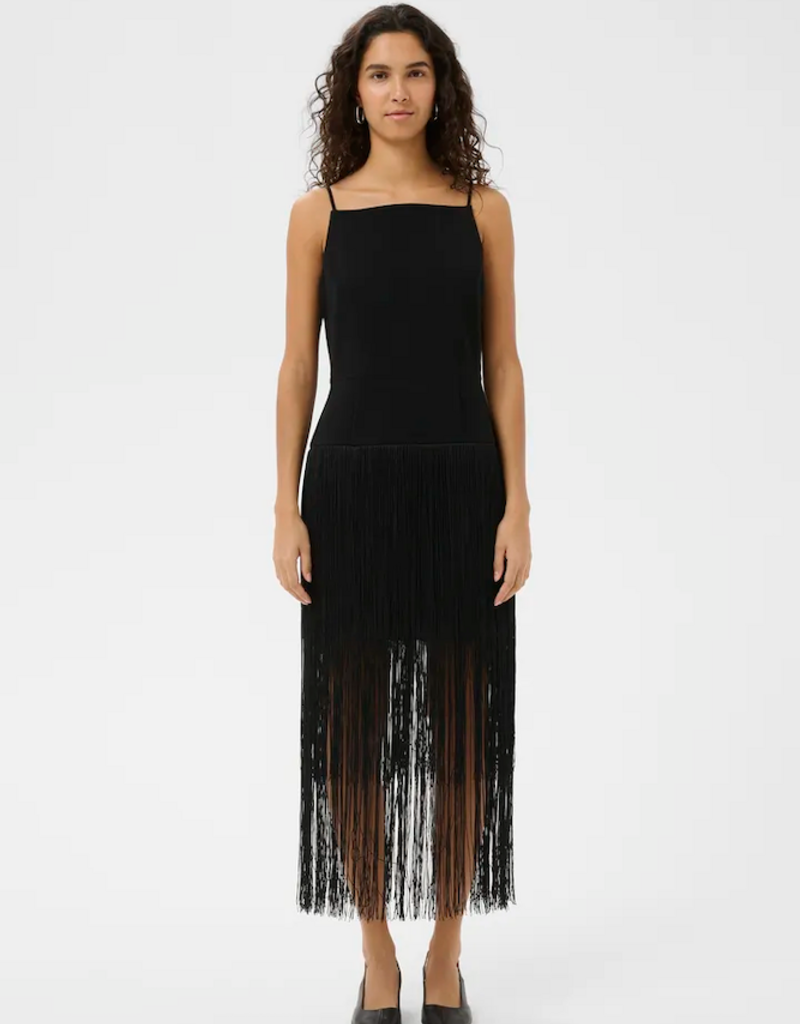 InWear Charleene Fest Fringe Dress in Black