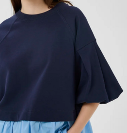 InWear Dessy Cotton Combination Peplum Top