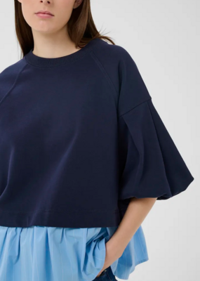 InWear Dessy Cotton Combination Peplum Top