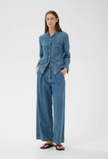 InWear Dophina Wide Denim Trouser in Washed Medium Blue