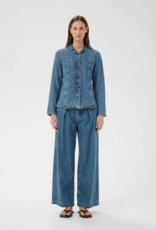 InWear Dophina Wide Denim Trouser in Washed Medium Blue