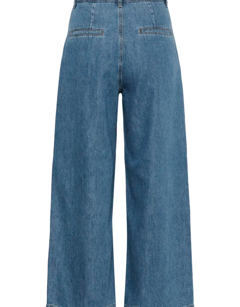 InWear Dophina Wide Denim Trouser in Washed Medium Blue
