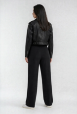 Privilege LuxeFlow Elevated Wide Leg Trouser in Black