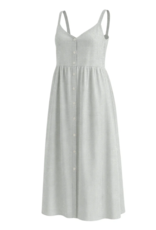 Privilege Estelle Button Down Cotton Dress in Blue/Green Gingham