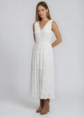 Privilege Pascale Cotton Blend Silky Feel Button Front Dress