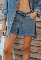 Molly Bracken Tessa Shorts With Embroidered Hearts