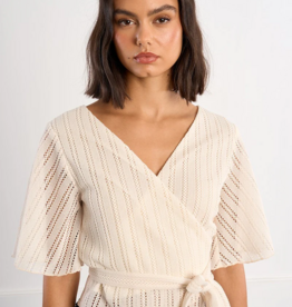 Molly Bracken Erin Openwork Wrap Top